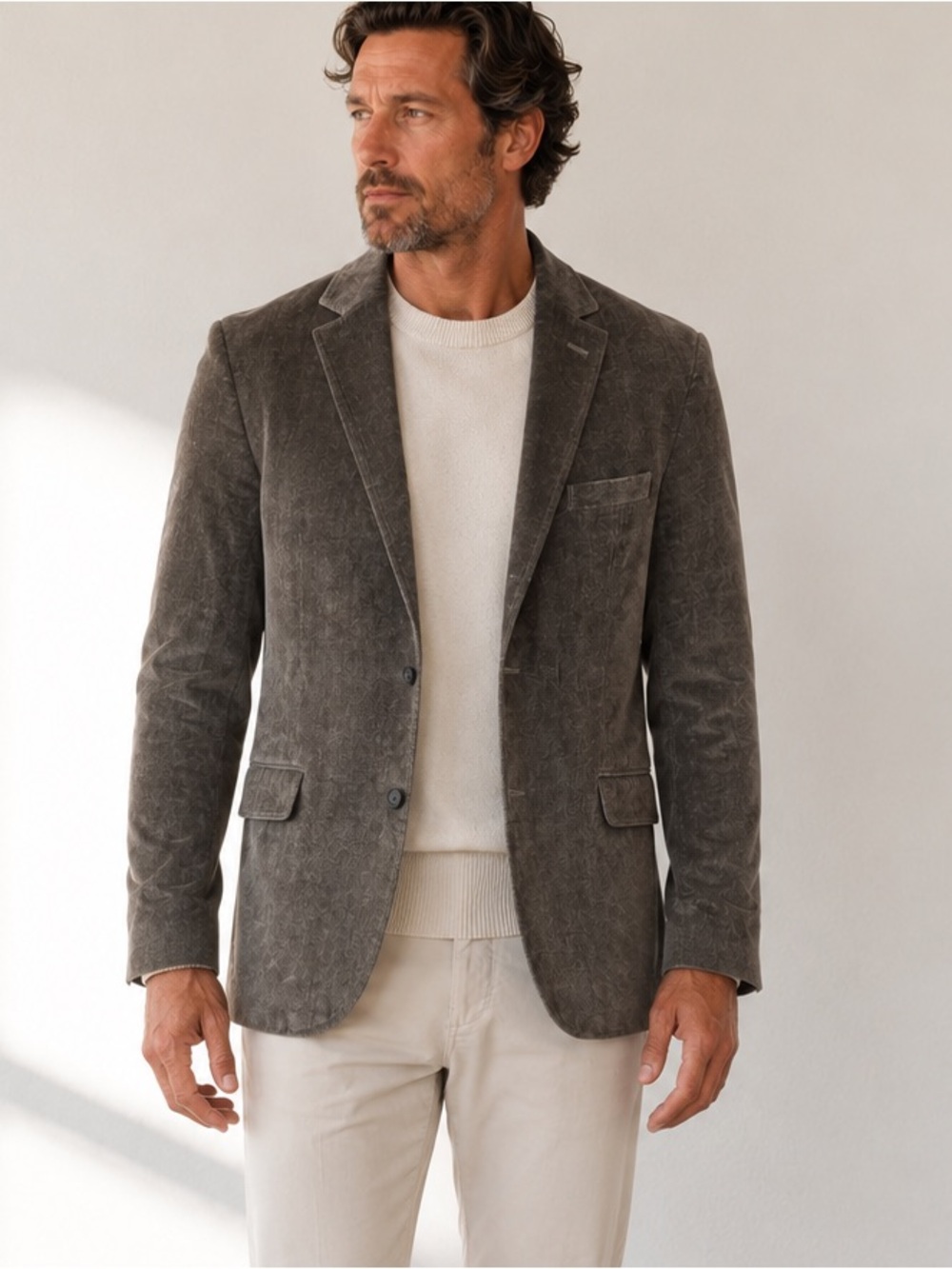 Stones Velour Men’s Corduroy Blazer Sport Jacket NWT Size XL US/ 42 UK Brown